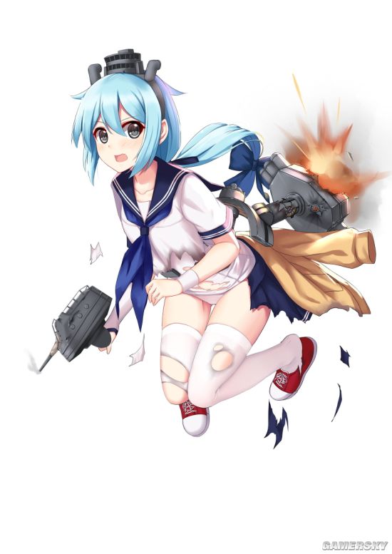 战舰少女r深雪改完整立绘 深雪改大破立绘